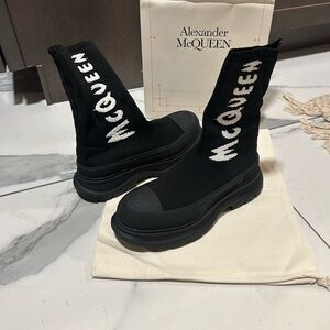 Alexander McQueen Black High-Top Sock Sneakers